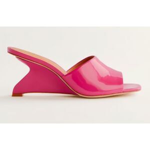 REFORMATION Enya Wedge Sandal Heel Pink Size 8 NEW